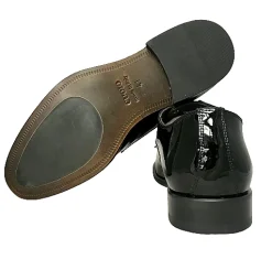 Scarpe di Maremma Stringata Liscia In Vernice Nera*Uomo Stringate