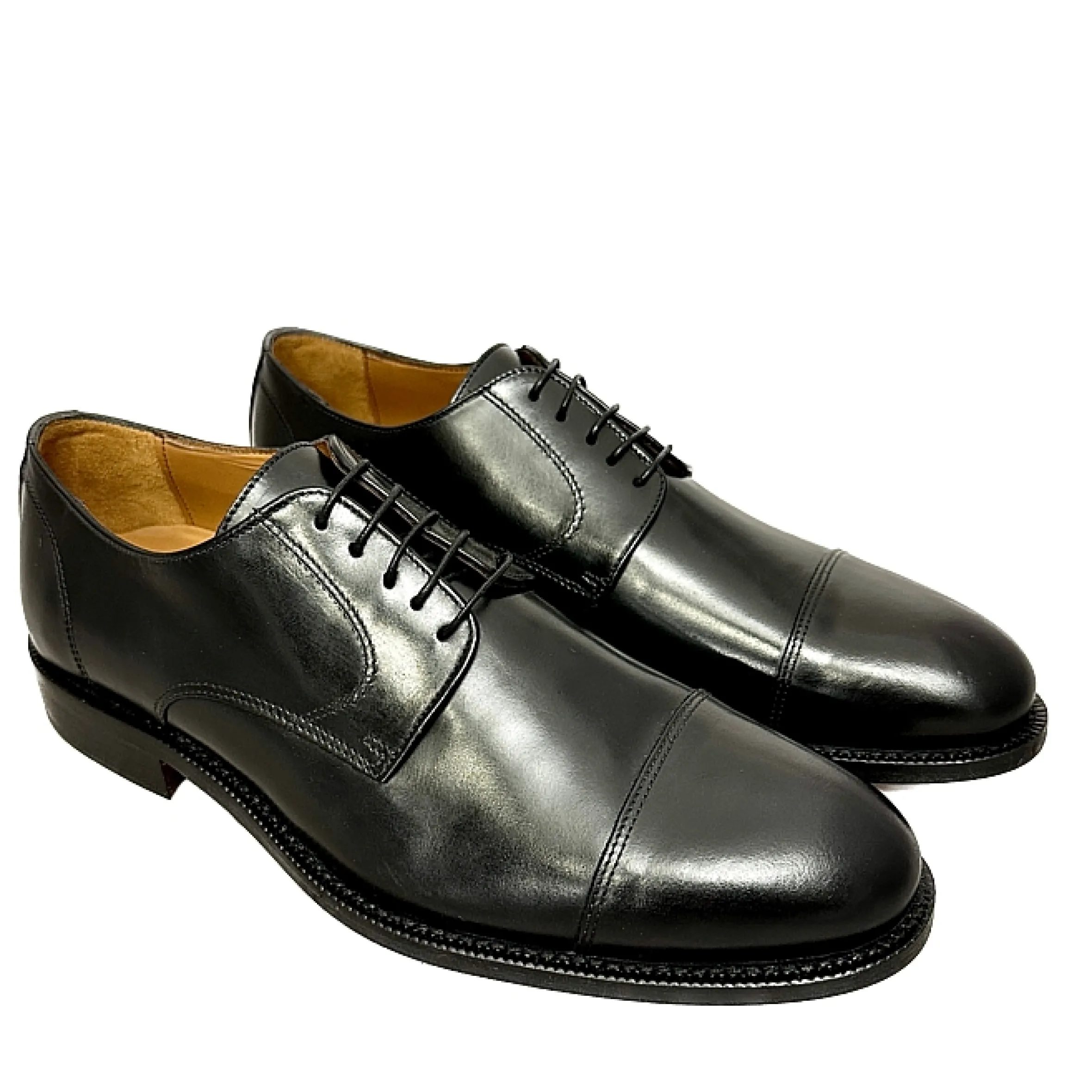 Scarpe di Maremma Stringata Nera Con Spunterbo Cucita Blake*Uomo Stringate