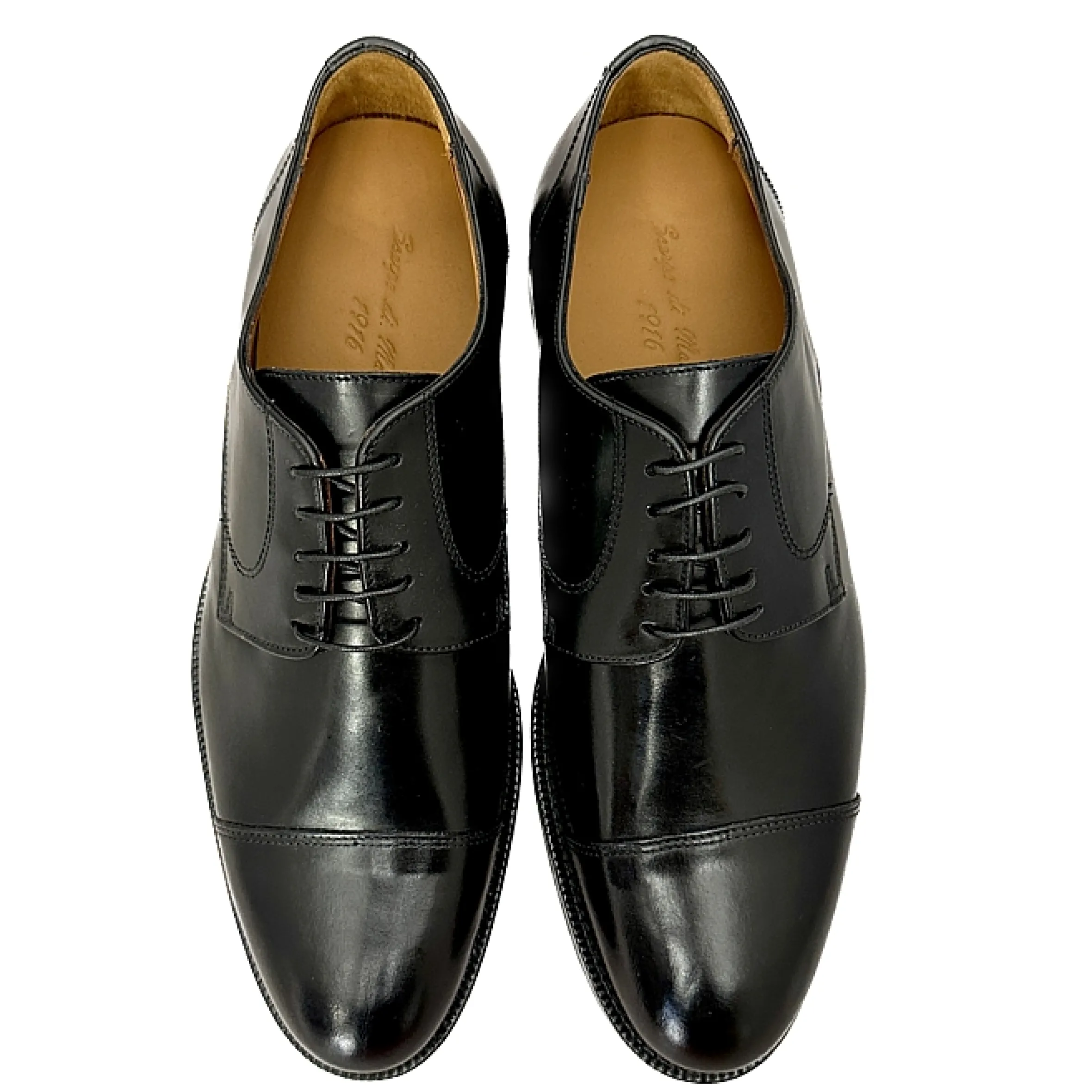 Scarpe di Maremma Stringata Nera Con Spunterbo Cucita Blake*Uomo Stringate