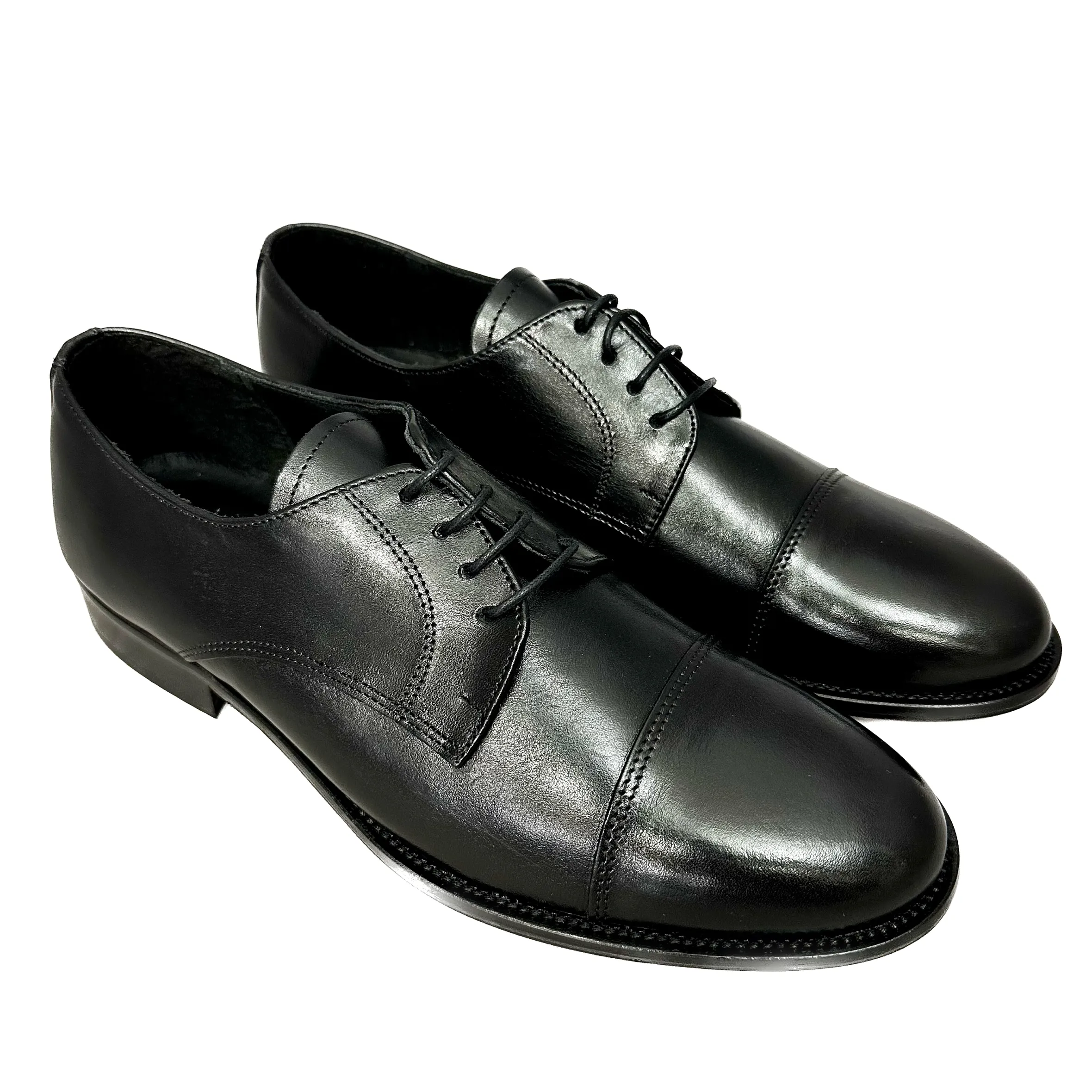 Scarpe di Maremma Stringata Nera Con Spunterbo Cucita Blake*Uomo Stringate