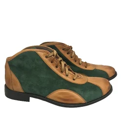 Scarpe di Maremma Tazio In Pelle Cuoio E Camoscio Verde*Uomo Stivaletti