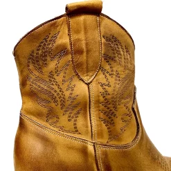 Scarpe di Maremma Texano Artigianale In Pelle Laserato Cuoio Basso*Donna Tronchetti