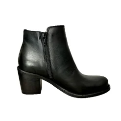 Scarpe di Maremma Tronchetto Artigianale Con Cerniera Nero*Donna Tronchetti