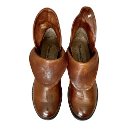 Scarpe di Maremma Tronchetto Artigianale In Pelle Tuffata Cuoio Camarri 1916*Donna Stivali