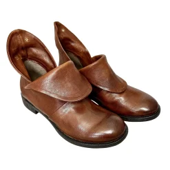 Scarpe di Maremma Tronchetto Artigianale In Pelle Tuffata Cuoio Camarri 1916*Donna Stivali