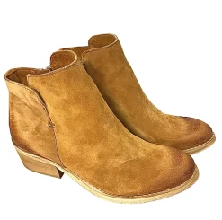 Scarpe di Maremma Tronchetto In Camoscio Cuoio Con Cerniera*Donna Tronchetti