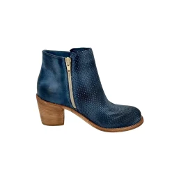 Scarpe di Maremma Tronchetto In Pelle Nabuk Spazzolato Jeans Con Cerniera*Donna Tronchetti
